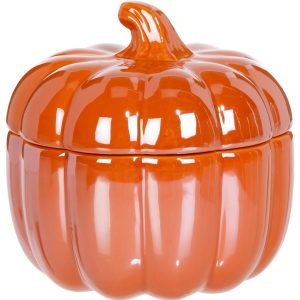 10 Strawberry Street 5 in Shiny Pumpkin Sugar Pot with Lid