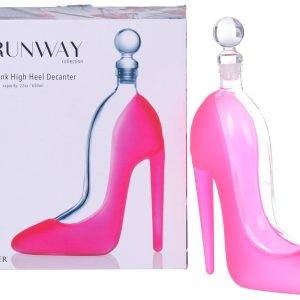 Runway Collection 22 oz. Crystal Pink High Heel Decanter