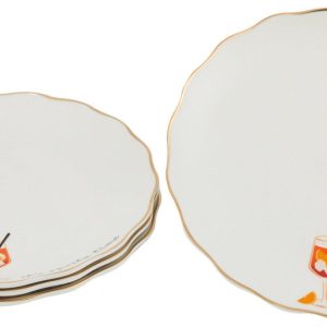 Godinger 4 Pk Spritz Time Appetizer Plates